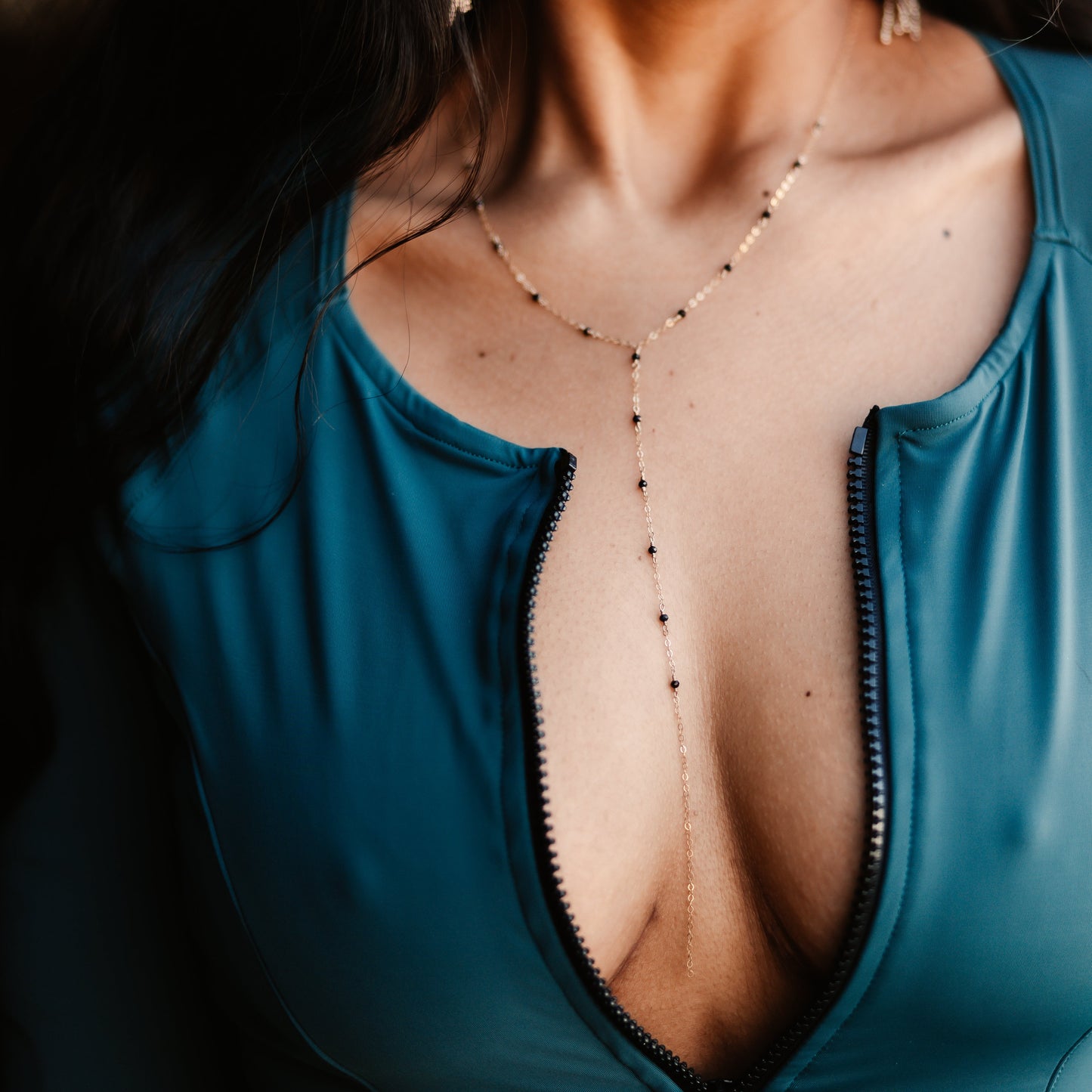Black Spinel Y-Necklace