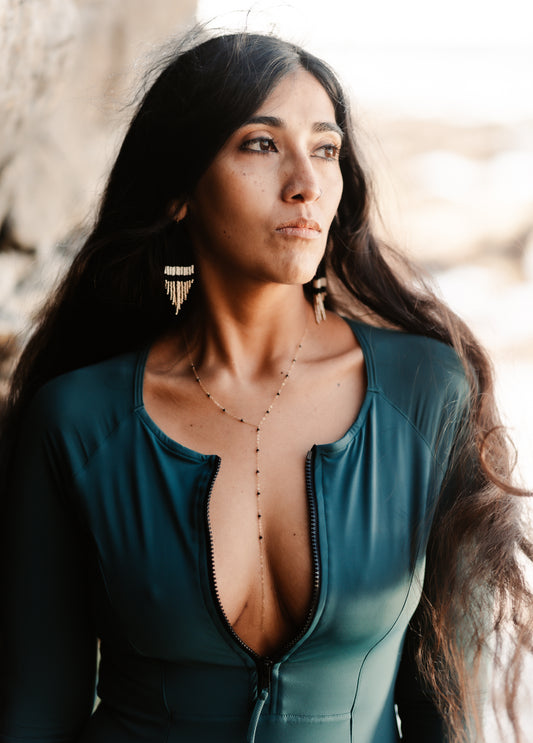 Black Spinel Y-Necklace