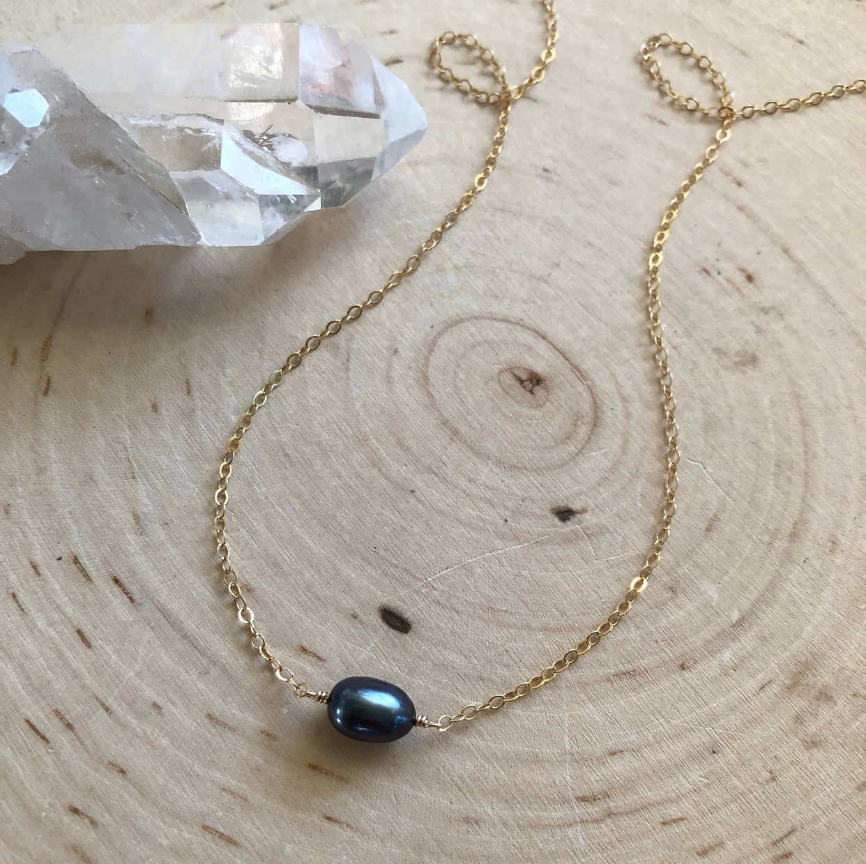 Mini Purple Pearl Necklace